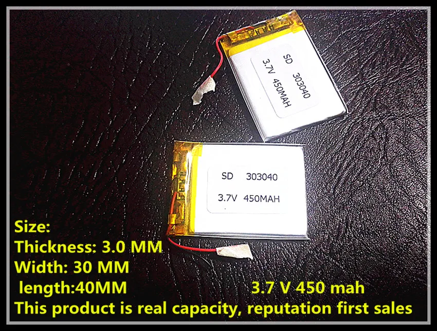 

Manufacturers specialized 3.7 V lithium polymer battery 303040 driving record Bluetooth stereo pedometer 450 mah