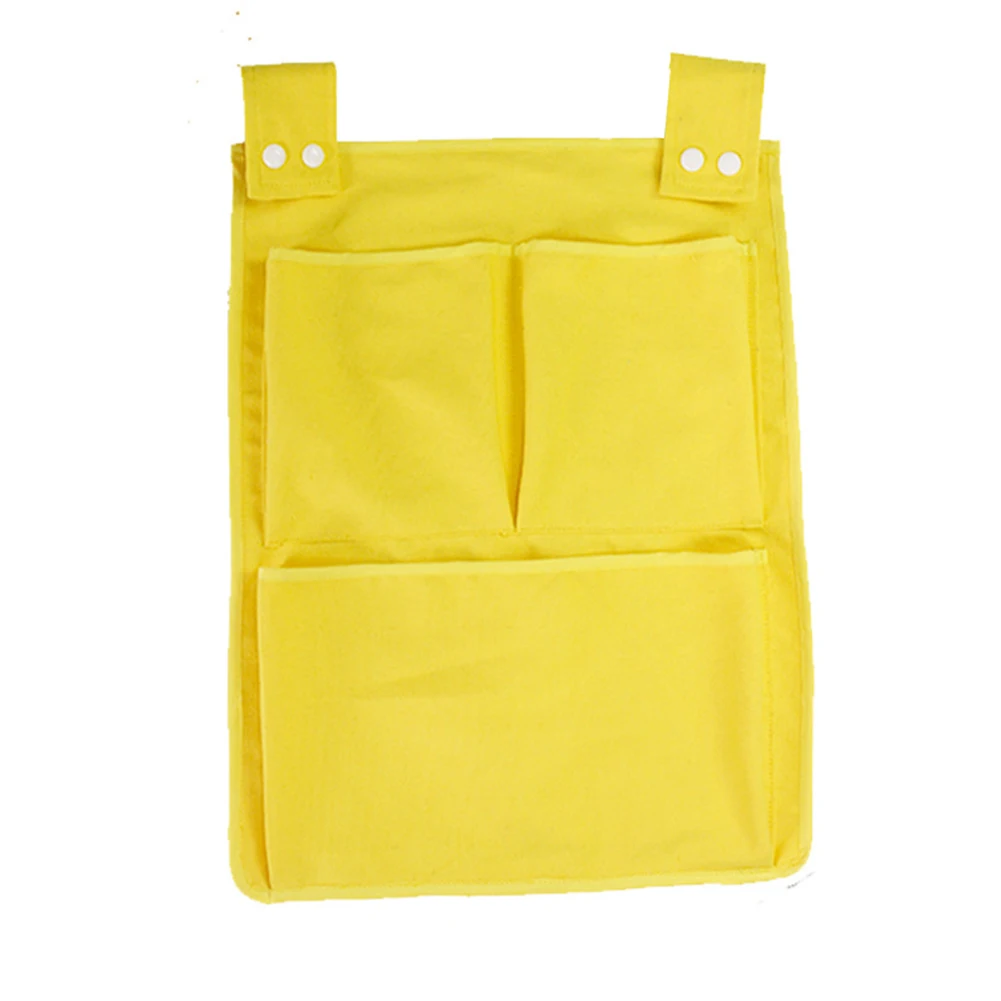 Домашний карман для пеленок, сумка для хранения, органайзер для кроватки, детская кроватка, большая емкость, постельные принадлежности, складная одежда, детская игрушка, многофункциональное подвешивание - Цвет: Цвет: желтый