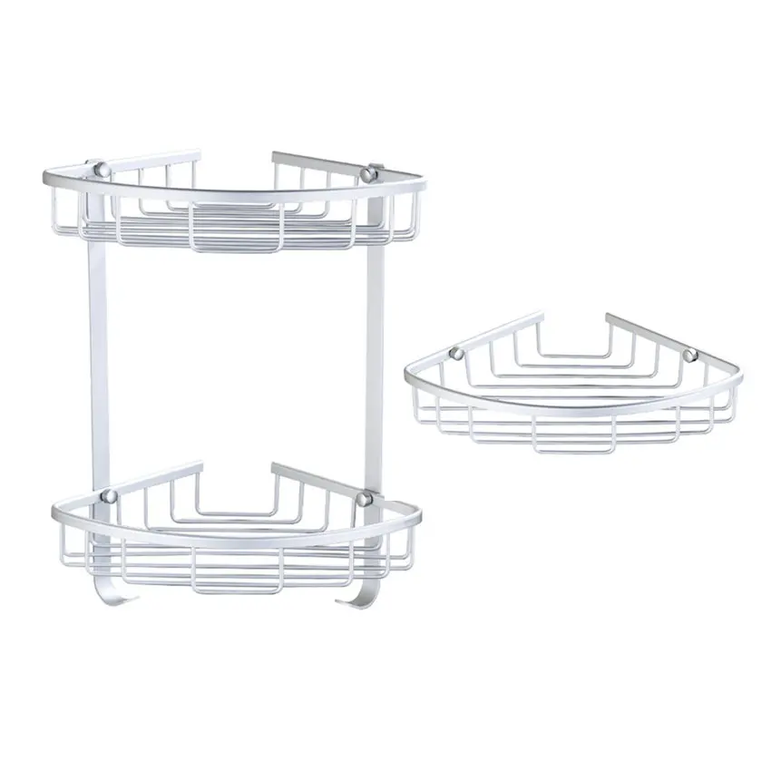 Shower Caddy Bathroom Corner Shelf Storage Basket Holder Decor