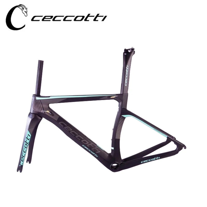 Newest color CECCOTTI Brand C13-2carbon road frame carbon saddle handlebar bike weave ud Di2 And Mechanical | Спорт и развлечения