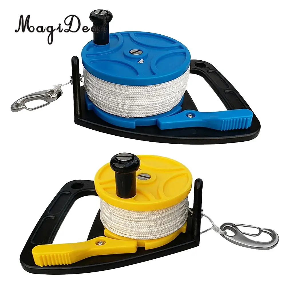 

2Pcs Underwater Plastic Scuba Diving Multi Purpose Wreck Cave Dive Reel with Handle and 150ft/272ft Nylon Line