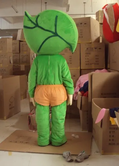 Зеленые листья ребенка мультфильм персонажа костюм косплей талисман пользовательские продукты на заказ