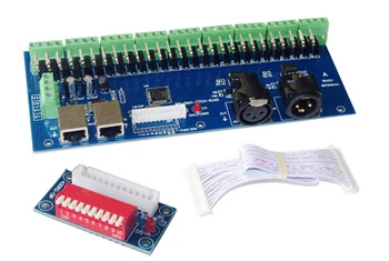 

new high quality 1pcs DC12V-24V DMX-27CH-RJ45--DIPC led dimmer 1A*27CHdecoder led RGB controller FOR led strip led lamp