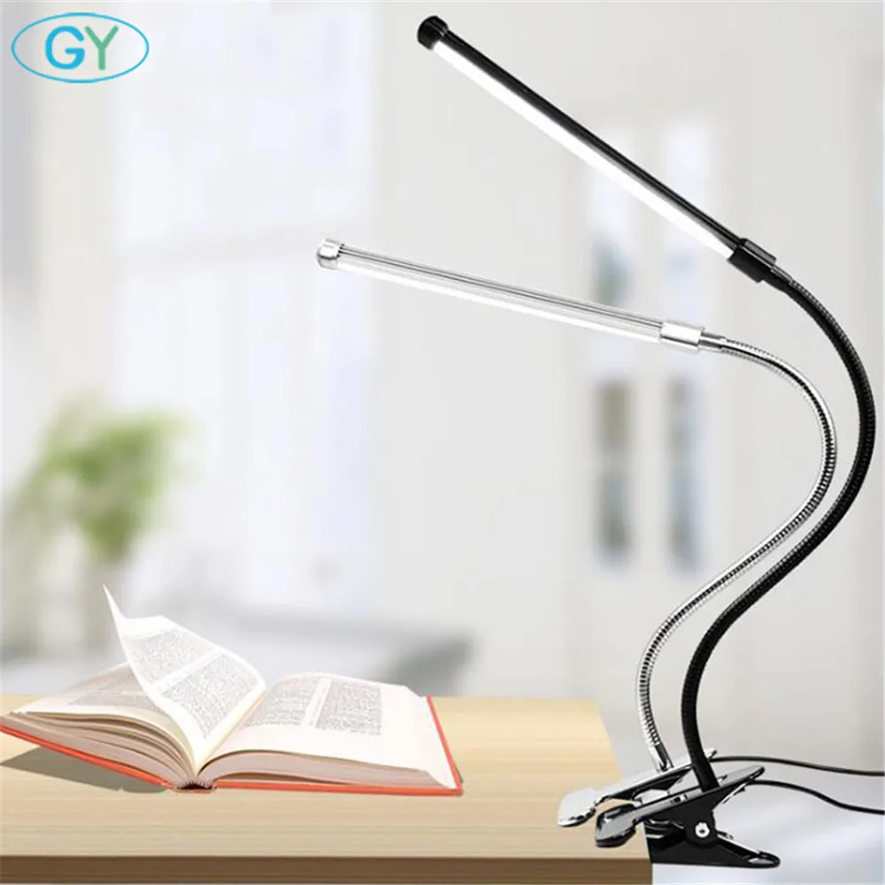 

USB led Book Light 6W Clip-On Flexible Bright LED Lamp Light Book Reading Lamp For Bedroom lampara led usb gooseneck lamba lampe
