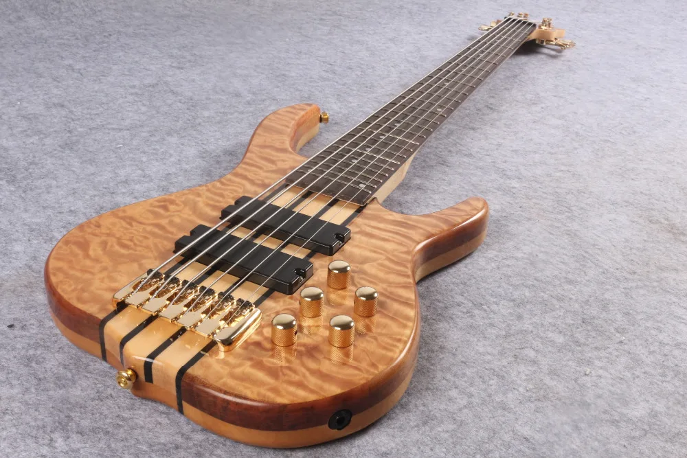 Super deluxe 6 strings Electric Bass guitar, Active Pickups smith bass