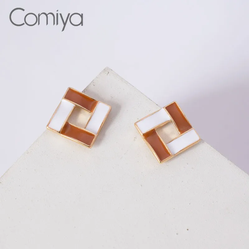 Comiay квадратные серьги для женщин массивные аксессуары женские Bijoux корейские