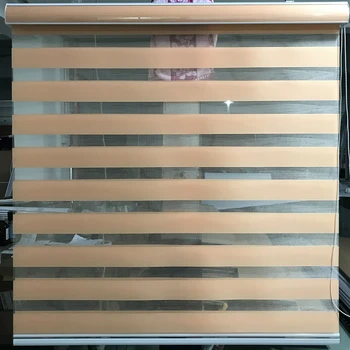 

Zebra Blinds Horizontal Window Shade Blind Dual Roller Blinds Window Custom Cut to Size Orange Curtains for Living Room