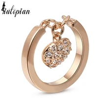 Italina Rigant, 18K, розовая позолота, кольцо с сердцем для женщин, простой стиль, сердце, ювелирное изделие#RG94746