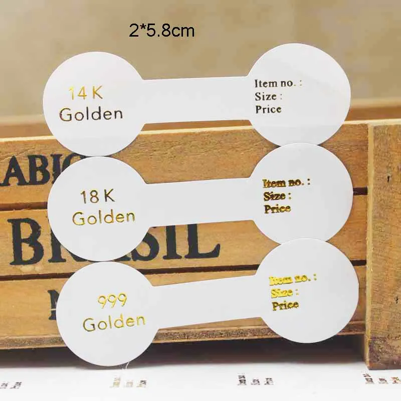 100 шт многоцветные бумажные ценники для колец этикетки белый/Крафт Спасибо самоклеющиеся ценники наклейка для ювелирных изделий 6*1,20 см