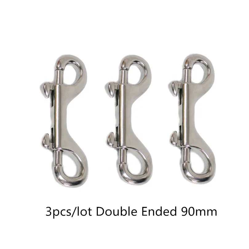 

3 pcs Scuba Diving Stainless steel egg Quick Link Carabiner Swivel Eye Bolt 90mm Double Ended Bolt 90mm 100mm Snap Hook Clip