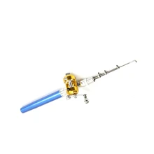 Portable Pocket Telescopic Mini Fishing Pole Pen Shape Folded Fishing Rod With Reel Wheel