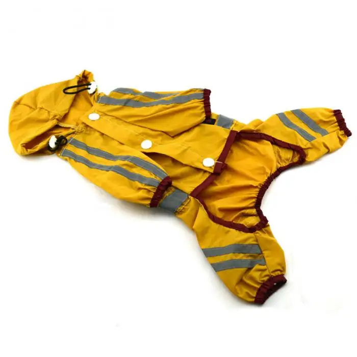 Щенок Собака Прохладный Блестящий дождевик бар с капюшоном водонепроницаемый дождь красивые куртки пальто Верхняя одежда