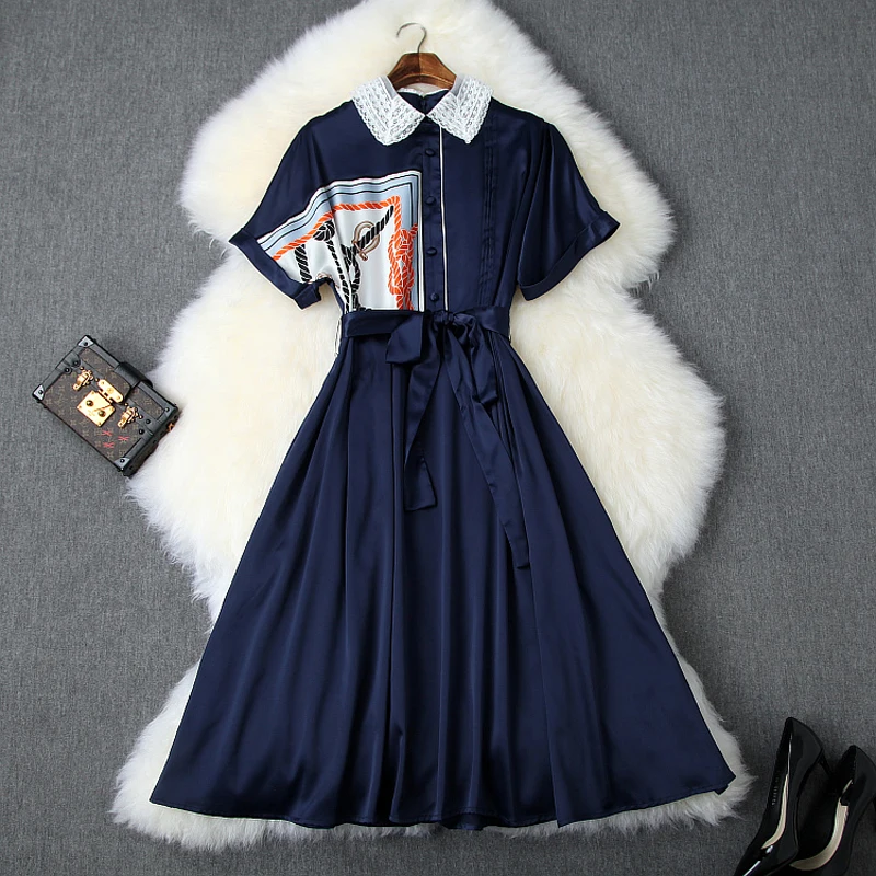 

runway empire party dresses 2019 new Spring summer shirt sexy slim short sleeve club dress women Clothes elegant Printing Dress