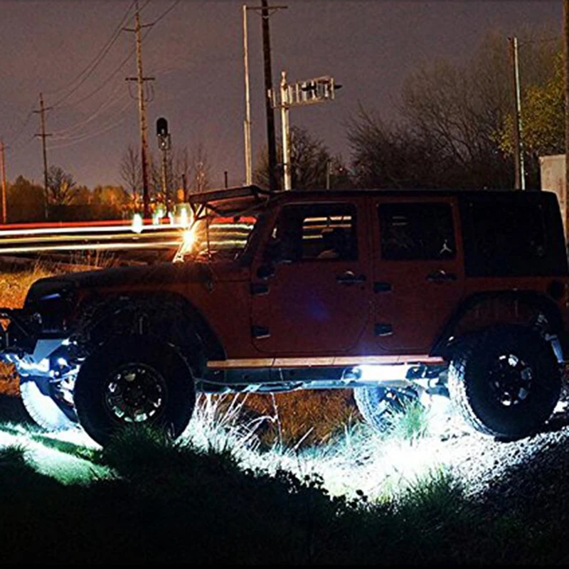Excellent 1 To 4 Rgb Car Auto Chassis Lamp Light Decor Mobilephone App Music Control 8