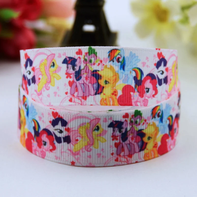 

7/8'' (22mm) My Little Pony Cartoon Character printed Grosgrain Ribbon party decoration satin ribbons OEM 10 Yards X-00635