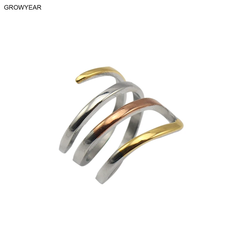 Женское кольцо в форме х из нержавеющей стали серебряного цвета, модные ювелирные изделия в стиле панк, 1 шт