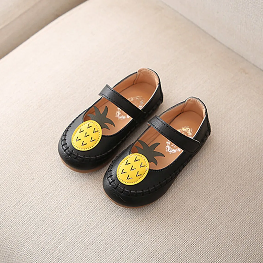 Девушка обувь ананас детской обуви из натуральной кожи детские повседневные туфли на плоской подошве кроссовки Детская кроватка Babe обувь сандалии