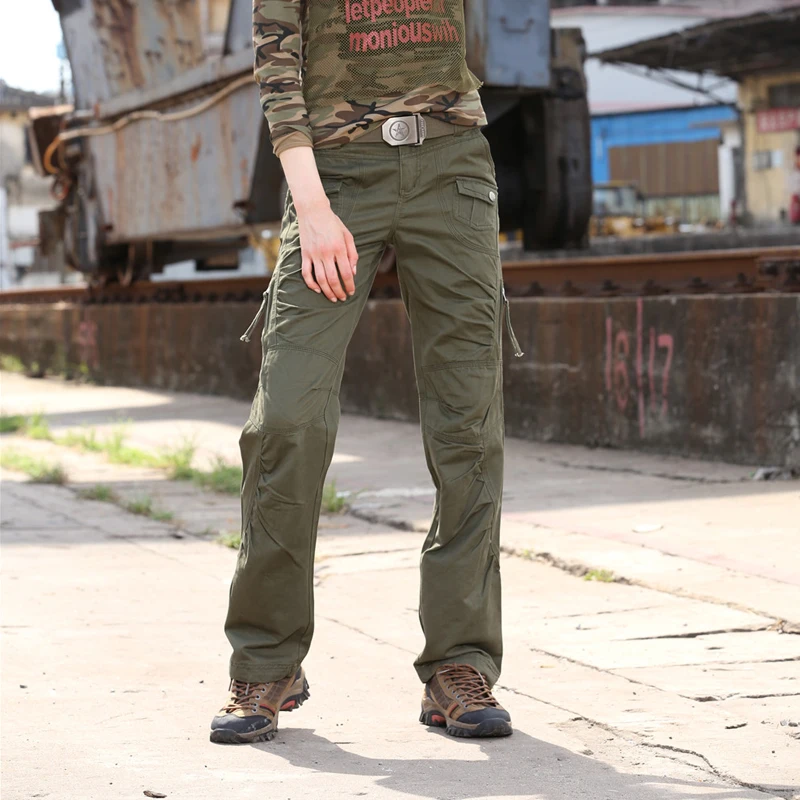  New Autumn Women Pants Slim Cotton Casual Pants Pleated Trousers Full Length Overalls Spring Women'