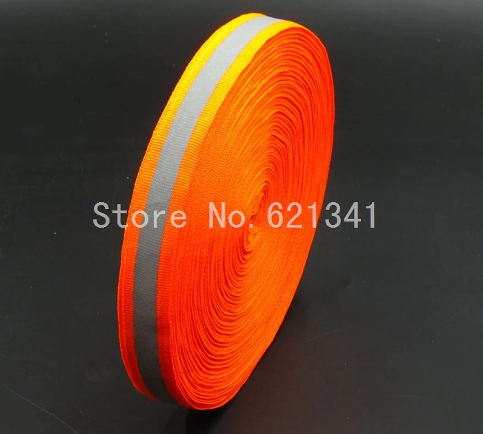 50 yards Safety Traffic Reflective Materials Orange Reflective Fabric