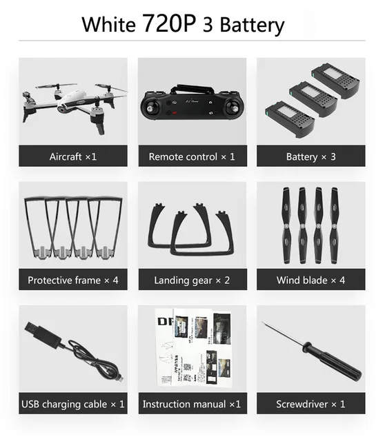 SG106 Радиоуправляемый Дрон оптический поток 1080P HD Двойная камера в реальном времени воздушный видео RC Квадрокоптер самолет позиционирование игрушки RTF дети - Цвет: White 720P 3Battery