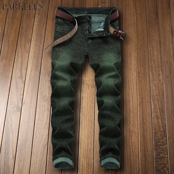 

Retro Style Straight Jeans Pants Men 2018 Autumn New Casual Washed Cotton Denim Trousers Mens Relaxed Fit Stretch Jeans Homme