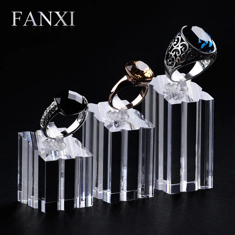 Lot of 3 Ring display holder Acrylic transparent rings display stand