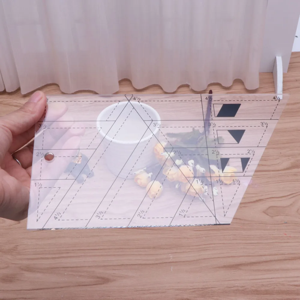 

Shape Measure Trapezoid Quilts Plastic Ruler DIY Patchwork Sewing Tools #H0VH# Drop shipping