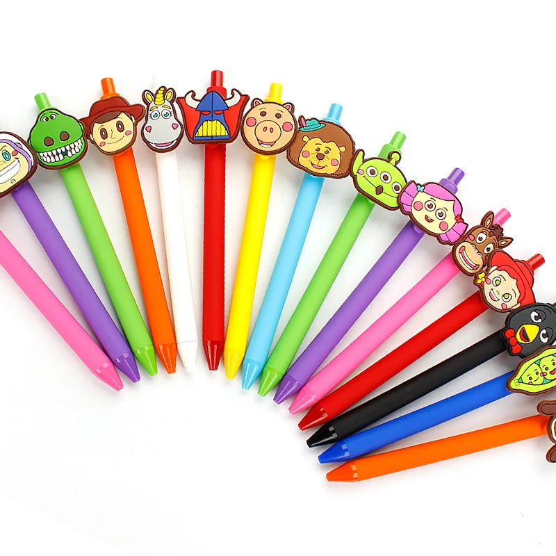 

15 PCS/Set Cute Toy Story Gel Pen 0.5mm Black ink Candy color pens Gift for Kid escritorio Papelaria Gel pen for School Supplies
