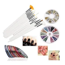 Новое горячее искусство ногтей дизайн Краски Картины польский набор кистей инструменты Для женщин профессиональный маникюр ручка-кисть инструмент Комплект