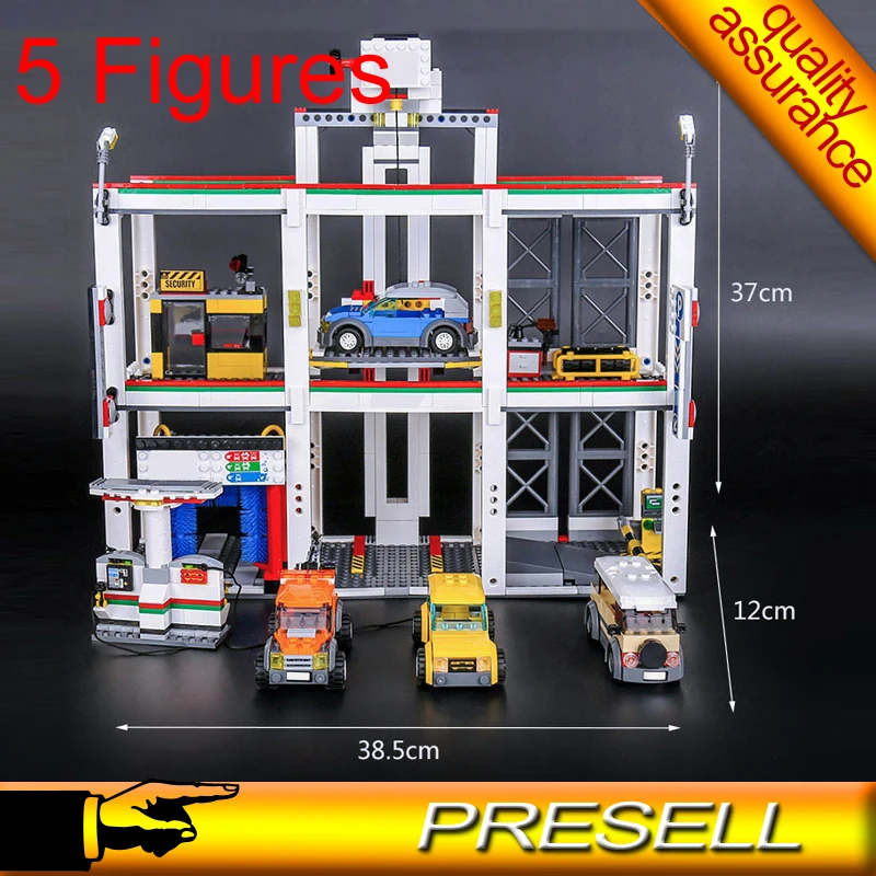 

02073 Compatible Legoed 4207 City Town Automatic Garage Building Blocks 1045pcs Assembled Bricks Children Toys