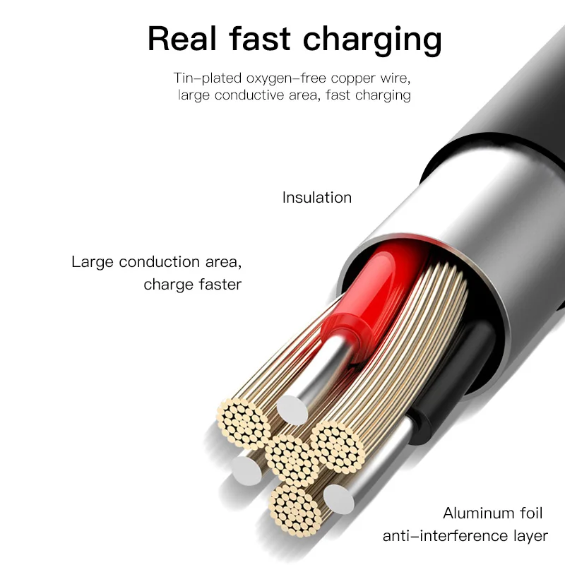 HOCO Cables de teléfono móvil USB tipo C Cable 2A USB-C Cable de datos de carga rápida para Samsung S9 S8 Xiao mi 8 Huawei P20 lite