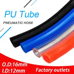1 метр пневматический компонент PU Трубка 16*12 мм пневмошланг Полиуретановые трубки компонент для компрессора
