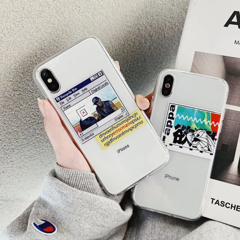 

Instagram Style Individuality Fation Sticker Label Soft Silicone Cover Case For Iphone 6 6s 7 8 Plus X XS XR MAX TPU Phone Case