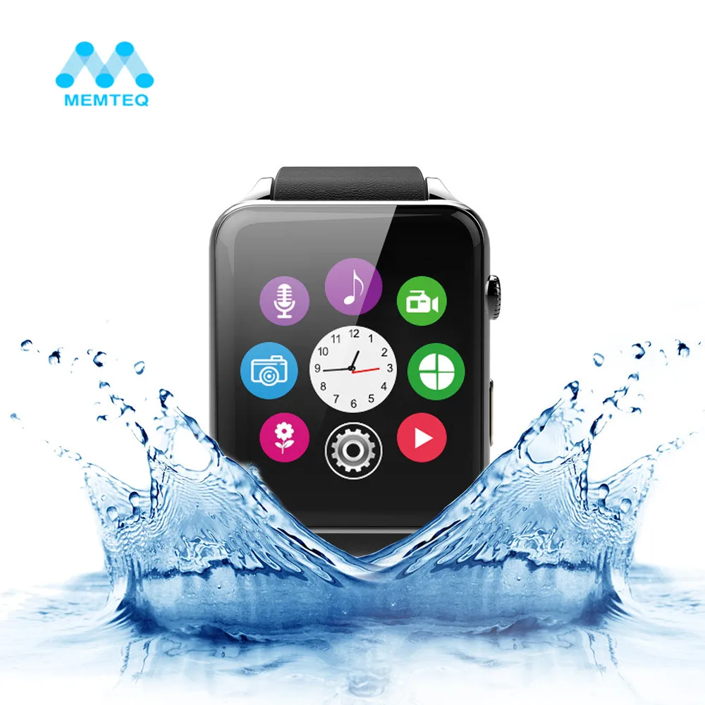 MEMTEQ Bluetooth V4.0 NFC Функция Смарт часы Smartwatch GT88 Android IOS 2G GSM SIM TF карта ЭКГ