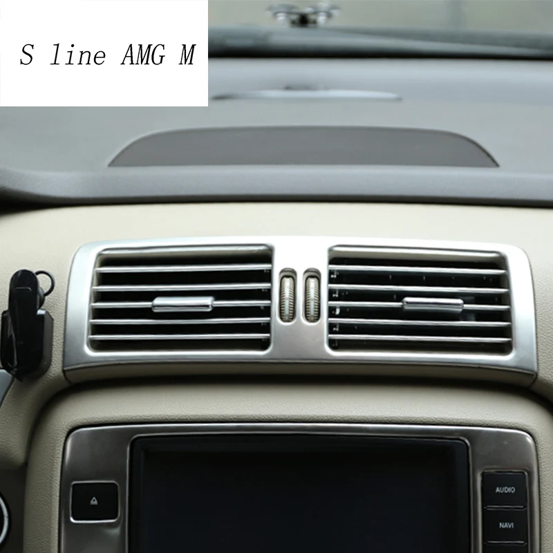 

Car Styling Center Console air Outlet Trim Frame Decoration Stickers Covers Trim for Mercedes Benz R Class W251 R300 320 350 400