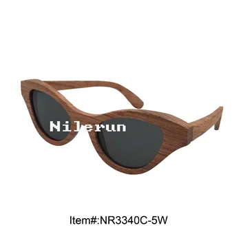 

fashion cat eye rose wood sunglasses