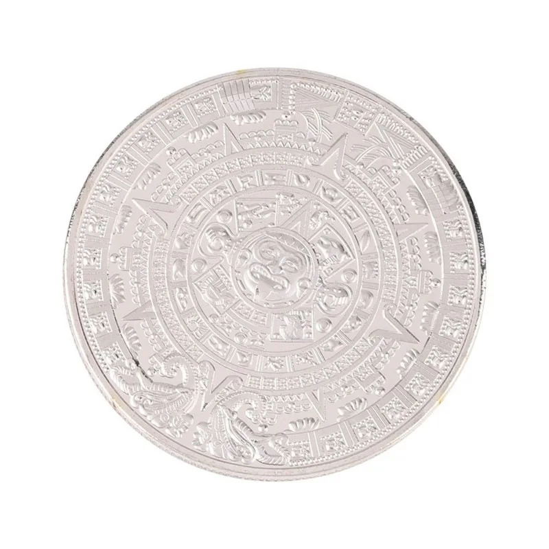 Mayan Commemorative Coin Gold Silver Plated Virtual Digital Coin Custom Ethereum Coin Litecoin Art Collection Gift