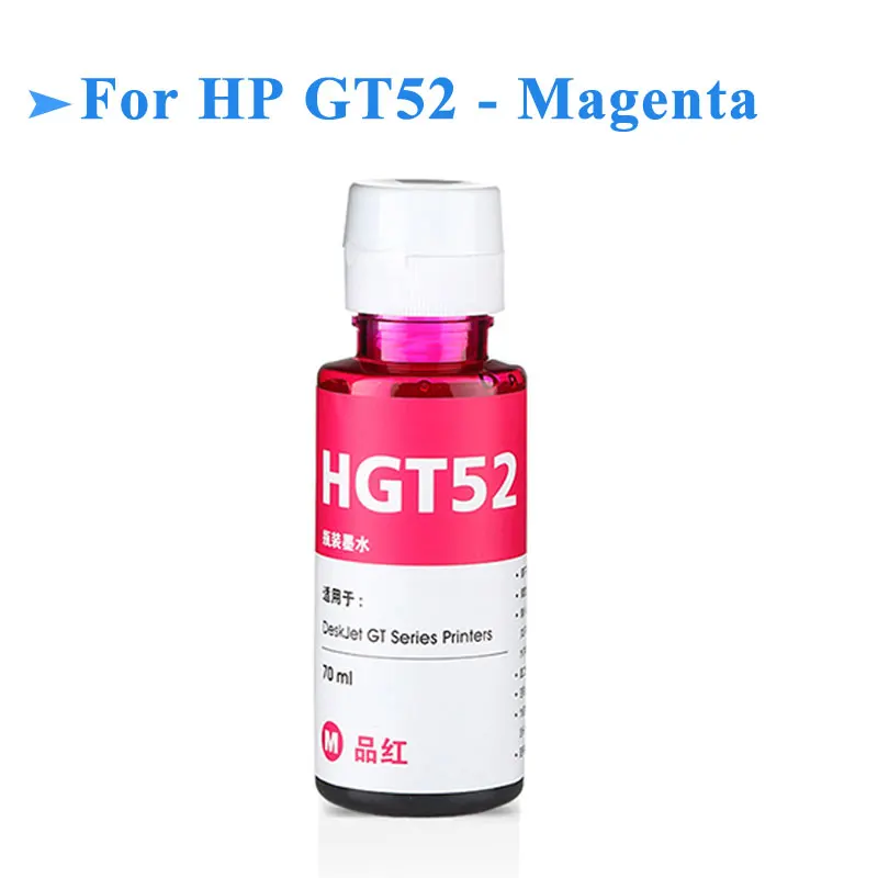 100ML/Bottle Refill Dye Ink Kit For HP GT51 GT52 For HP GT5810 GT5820 GT 5810 GT 5820 all Series Inkjet Printer Ink