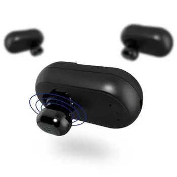 

Solar Powered Bluetooth Vehicle-mounted Car Headset Wireless Earbuds Earphones with Permanent Power Friendly