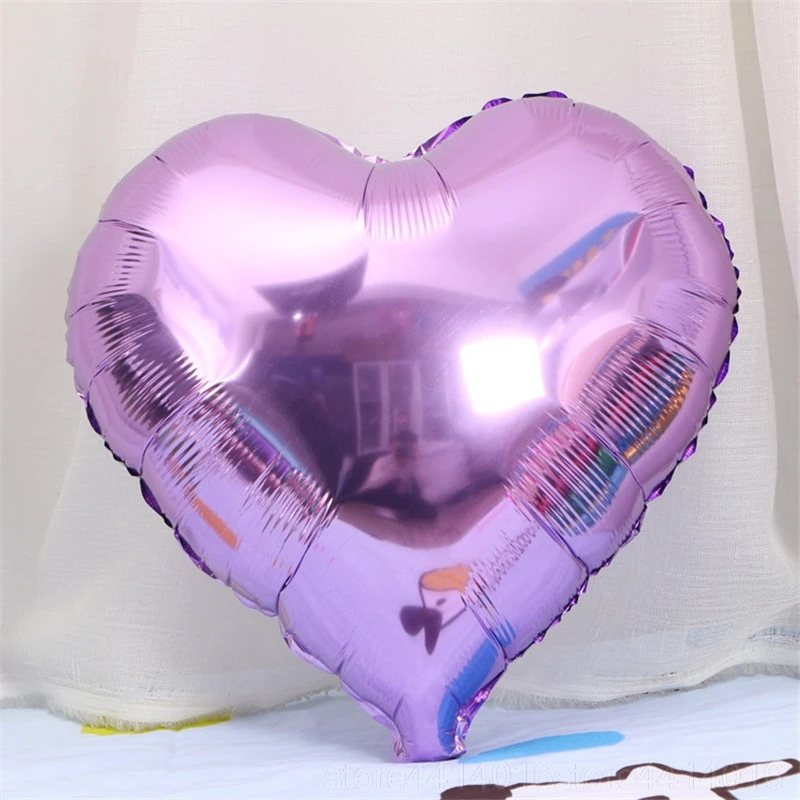 Light purple 10 шт./компл. 18 дюймов розовый белый шар из алюминиевой фольги день рождения День Святого Валентина Свадьба Вечеринка ребенок душ декоративные шары 88 - Цвет: Light purple