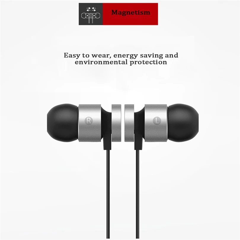 

Metal Magnet Wireless Bluetooth Earphone Headset Headphone For iPhone Samsung noise canceling bluetooth headphone A30