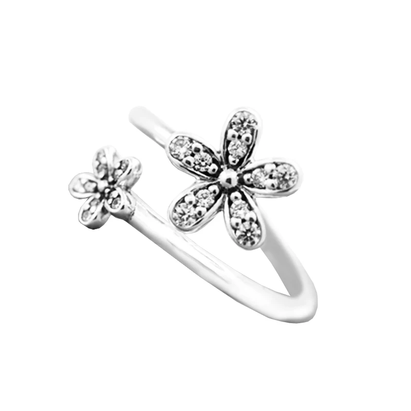 

Pandulaso Dazzling Daisies Clear CZ Ring Sterling Silver Jewelry Rings For Woman Jewelry Making Fashion Ring Collection