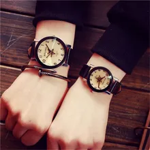 2016 New Arrival Women Watches Fashion Lovers Watch Women Men Leather Strap Quartz Analog Wrist Watch Watches Free Shipping
