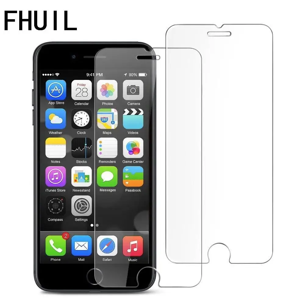 

FHUIL High Quality Tempered Glass for Iphone X 8 7 PLUS 6 6s Screen Protector Front Film 2018 Hot Selling