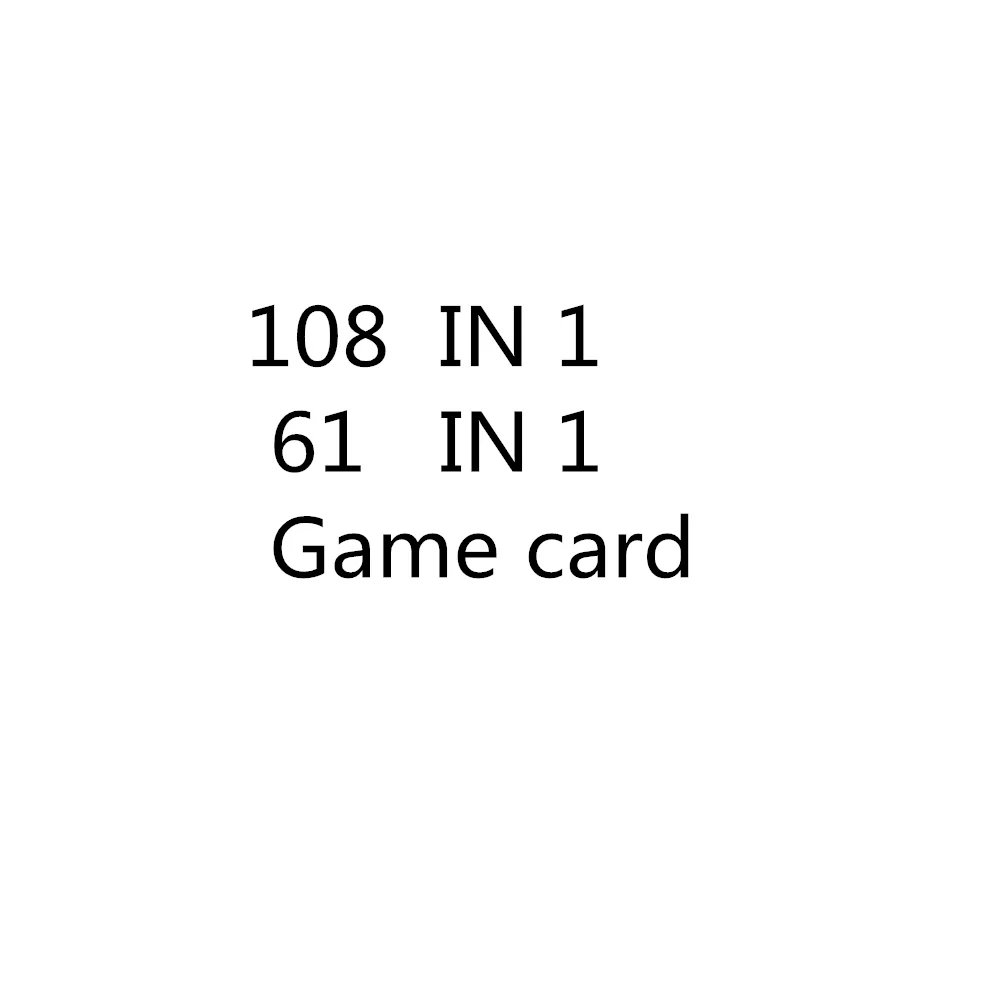 

108 in 1 61 in 1 Multi English Version Compilations Cartridge Console Card for 16 bit Handheld Video Game Console for G-B