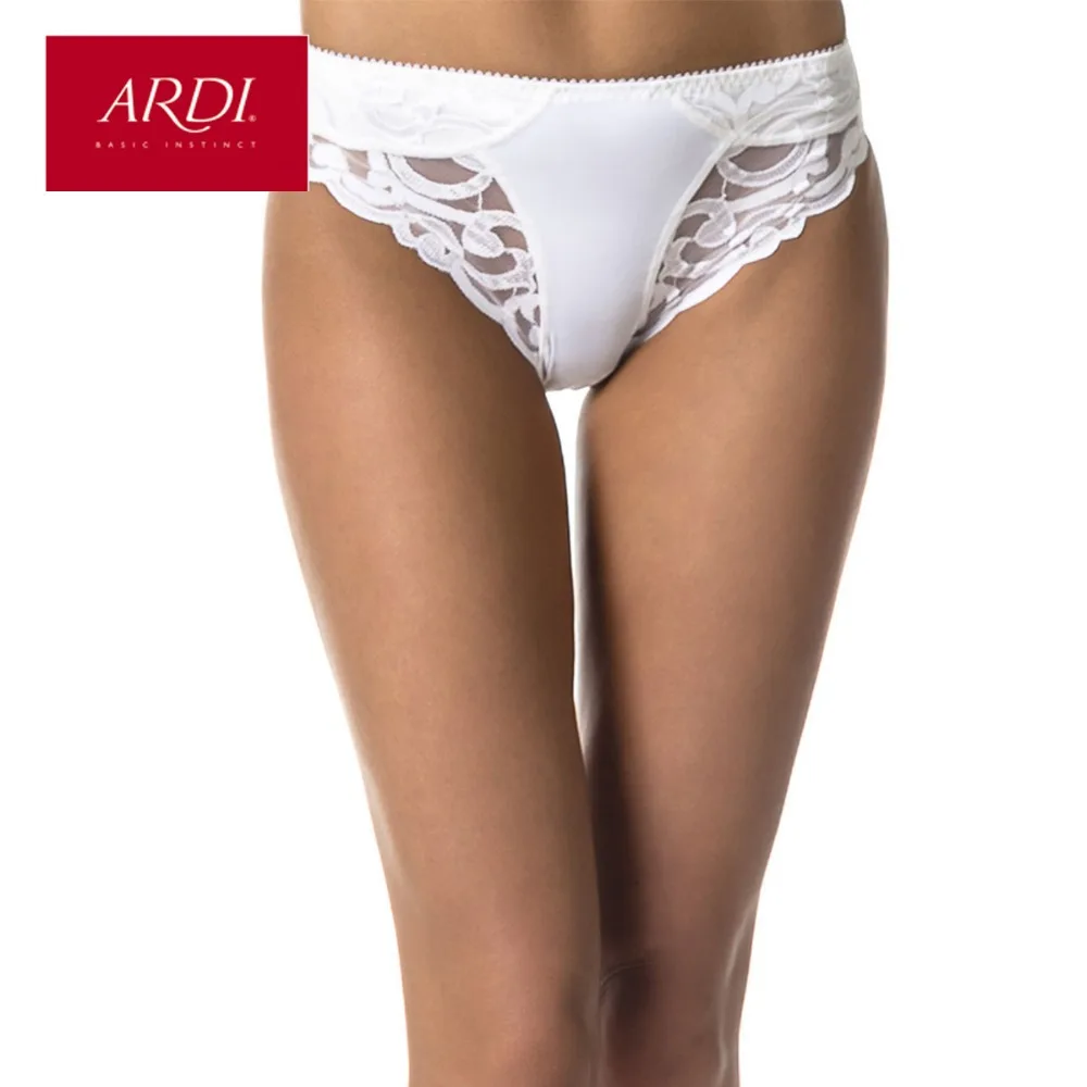

ARDI Female Briefs Mid-Waist Lace Panties Ladies Everyday Underwear White Women Plus Large Size S M L XL XXL R2706-23