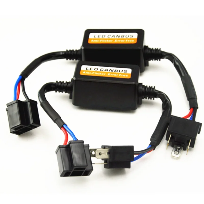 

Universal 2pcs h1 H4 H7 H11 LED DRL Headlight Canbus Error Warning Canceller Load Resistor Decoder H3 9005 9006