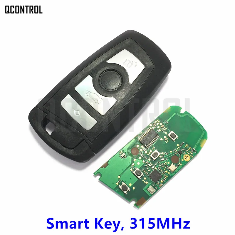 

QCONTROL Car Remote 4 Buttons Smart Key for BMW 1 3 5 7 Series CAS4 CAS4+ Control Alarm Frequency 315MHz