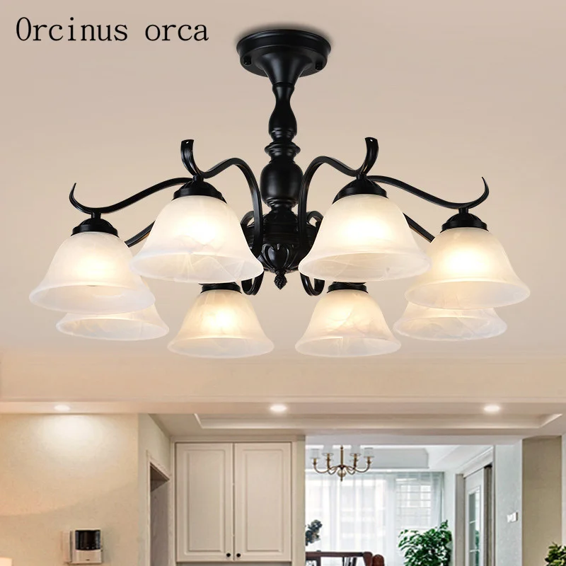 North American style living room chandelier bedroom restaurant Mediterranean simple modern iron art RETRO atmospheric ceiling la North American style living room chandelier bedroom restaurant Mediterranean simple modern iron art RETRO atmospheric ceiling la