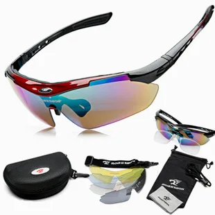  ROBESBON Cycling Glasses Bike Outdoor Sports Bicycle Sunglasses Goggles 5 Groups of Lenses Eyewear 